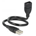 DeLOCK 35cm USB 2.0 USB-kaapeli 0,35 m USB A musta