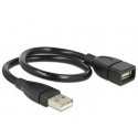 DeLOCK 35cm USB 2.0 USB kabelis 0,35 m USB A Melns DeLOCK 35cm USB 2.0 USB kabelis 0,35 m USB A Melns