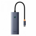 Baseus UltraJoy 5-Port Vielinis USB 3.2 Gen 1 (3.1 Gen 1) Type-C Pilka