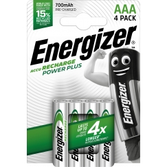 Energizer Accu Recharge Power Plus 700 AAA BP4 Ladattava akku Nikkelimetallihybridi (NiMH)