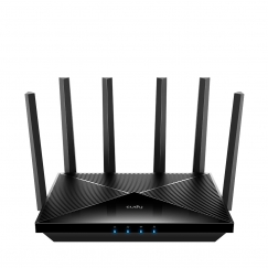 Cudy WR11000 belaidis maršrutizatorius 2.5 Gigabit Ethernet Trijų dažnio juostų (2,4 GHz / 5 GHz / 6 GHz) Juoda