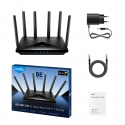 Cudy WR11000 bezvadu rūteris 2.5 Gigabit Ethernet Trīs diapazoni (2,4 GHz / 5 GHz / 6 GHz) Melns Cudy WR11000 bezvadu rūteris 2.5 Gigabit Ethernet Trīs diapazoni (2,4 GHz / 5 GHz / 6 GHz) Melns