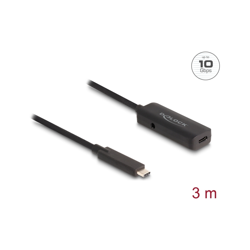 DeLOCK 80027 USB cable USB 3.2 Gen 2 (3.1 Gen 2) 3 m USB C Black – 2