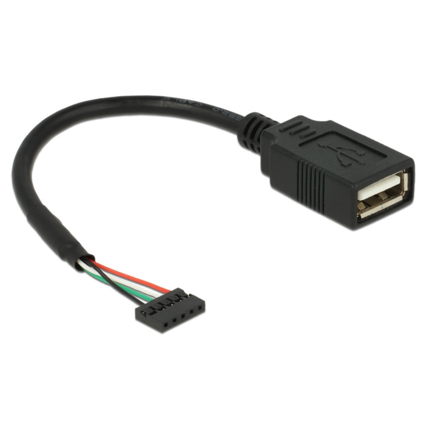 DeLOCK 84831 USB kabelis USB 2.0 0,15 m USB A Melns