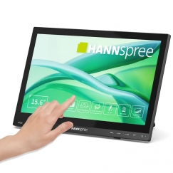 Hannspree HT165HPB monitori 39,6 cm (15.6") 1920 x 1080 pikseļi Full HD LCD Skārienjūtīgais ekrāns Melns