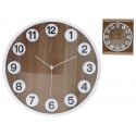 Must puidust seinakell 3D numbritega, 30 x 30 x 4,5 cm, DECORLIF Must puidust seinakell 3D numbritega, 30 x 30 x 4,5 cm, DECORLIF