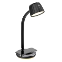 Immax PERLA LED galda lampa, Qi bezvadu uzlāde, melna + pelēka un metāla detaļa Immax PERLA LED galda lampa, Qi bezvadu uzlāde, melna + pelēka un metāla detaļa