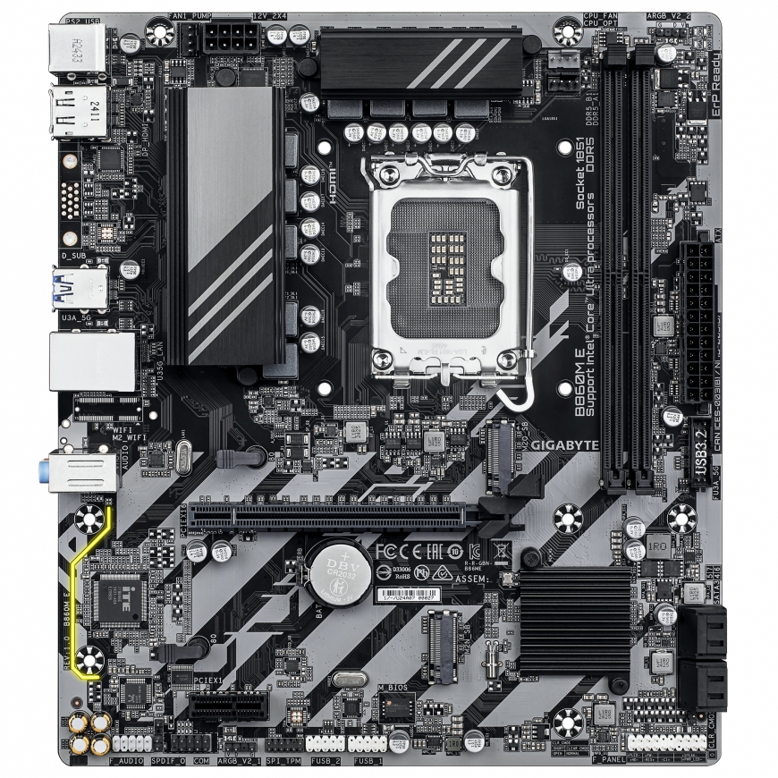 GIGABYTE B860M E mātes plate Intel B860 LGA 1851 (Socket V1) mikro ATX – 2