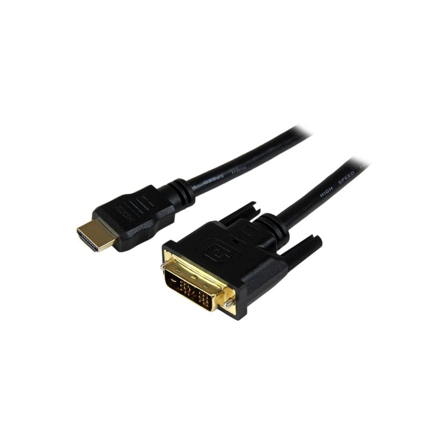 StarTech.com HDDVIMM150CM videokaabliadapter 1,5 m HDMI DVI-D Must