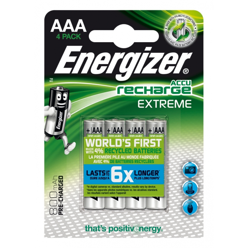 Energizer Accu Recharge Extreme 800 AAA