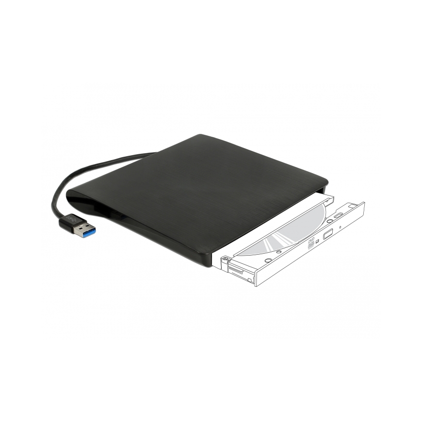 DeLOCK 42603 оболочка оптического диска 13,3 cm (5.25") SATA III Черный
