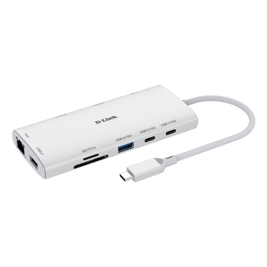 D-Link DUP-A01 interfeisa centrmezgls USB 3.2 Gen 1 (3.1 Gen 1) Type-C 10000 Mbit/s Balts – 3