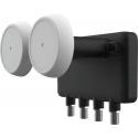 Inverto IDLM-QDM410 Quad Monoblock palydovinis keitiklis (LNB) Juoda, Balta Inverto IDLM-QDM410 Quad Monoblock palydovinis keitiklis (LNB) Juoda, Balta