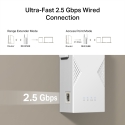 TP-Link BE3600 Verkkolähetin ja -vastaanotin Valkoinen 2500 Mbit/s TP-Link BE3600 Verkkolähetin ja -vastaanotin Valkoinen 2500 Mbit/s