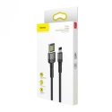Baseus CALKLF-HG1 „Lightning“ kabelis 2 m Pilka, Juoda Baseus CALKLF-HG1 „Lightning“ kabelis 2 m Pilka, Juoda