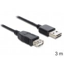 DeLOCK EASY-USB 2.0-A - USB 2.0-A, 3m USB-kaabel USB A Must DeLOCK EASY-USB 2.0-A - USB 2.0-A, 3m USB-kaabel USB A Must