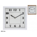 Baltas sieninis laikrodis, 25 x 25 x 4 cm, DECORLIFE