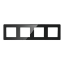 Quadruple black GLASS frame from the RM series Quadruple black GLASS frame from the RM series