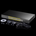 Cudy GS2028PS4 Juhitav L2 Gigabit Ethernet (10/100/1000) Power over Ethernet tugi 1U Must