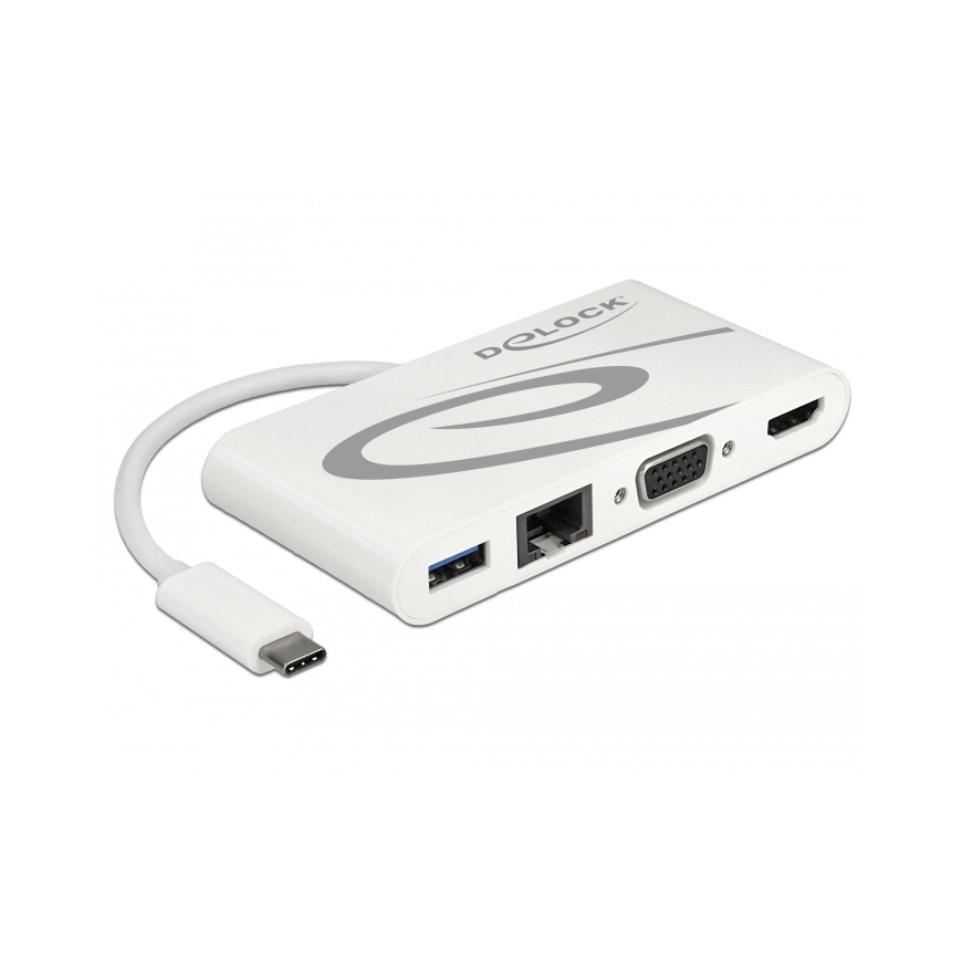 DeLOCK 87731 kannettavien tietokoneiden telakka ja porttitoistin USB 3.2 Gen 1 (3.1 Gen 1) Type-C Ha