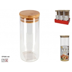 Borosilicate Glass Jar 1700 ML., 28 X 10 X 10 cm, KITCHEN&GO