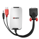 Lindy 38296 vaizdo kabelio adapteris Juoda, Balta