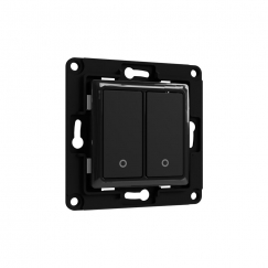 Shelly Wall Switch 2 gaismas slēdzis Melns