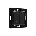 Shelly Wall Switch 2 šviesos jungiklis Juoda Shelly Wall Switch 2 šviesos jungiklis Juoda
