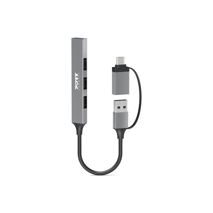 Port Designs 900160 interface hub USB Type-C 5000 Mbit/s Silver