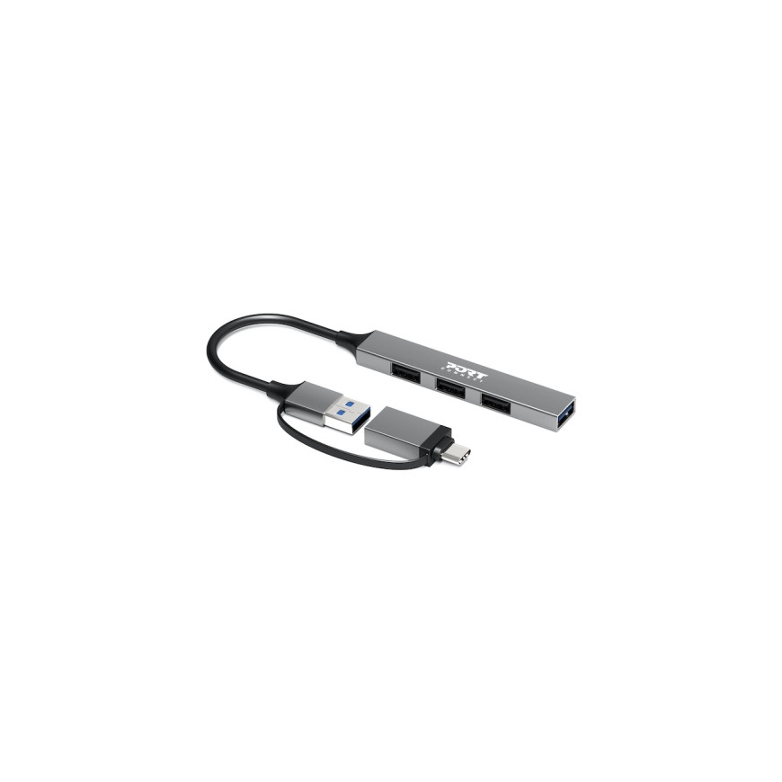 Port Designs 900160 interface hub USB Type-C 5000 Mbit/s Silver – 2