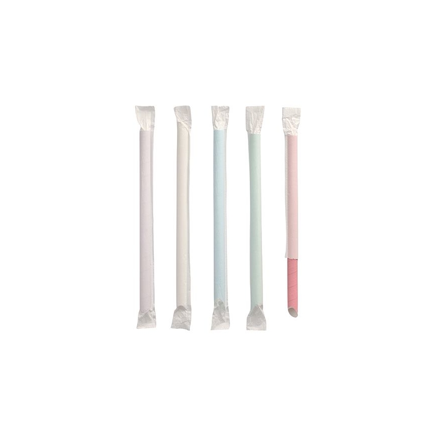 Papstar 88852 disposable drinking straws 200 pc(s) Assorted colours