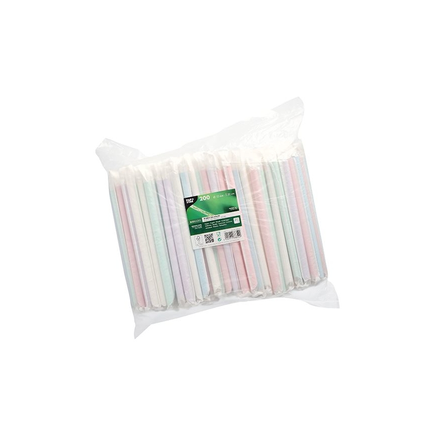 Papstar 88852 disposable drinking straws 200 pc(s) Assorted colours – 2