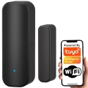 Melns magnētiskais durvju un logu kontakta sensors WiFi TUYA Melns magnētiskais durvju un logu kontakta sensors WiFi TUYA