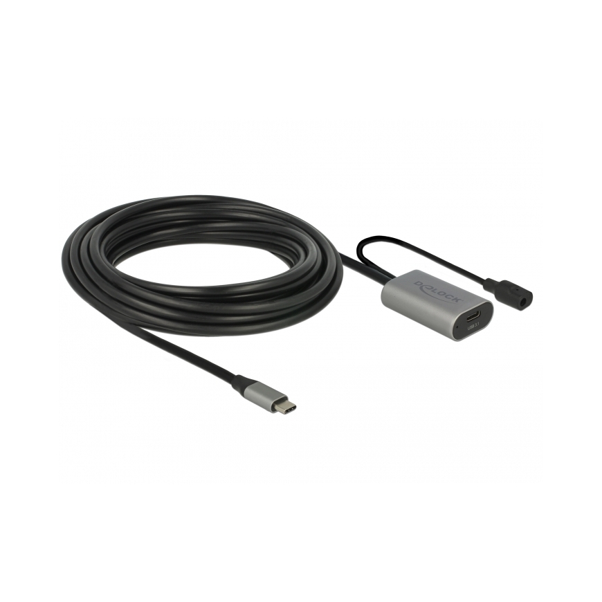 DeLOCK 85392 USB cable USB 3.2 Gen 1 (3.1 Gen 1) 5 m USB C Black, Grey – 2