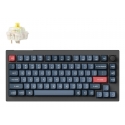 Keychron V1 Max keyboard Universal USB + RF Wireless + Bluetooth Black, Grey