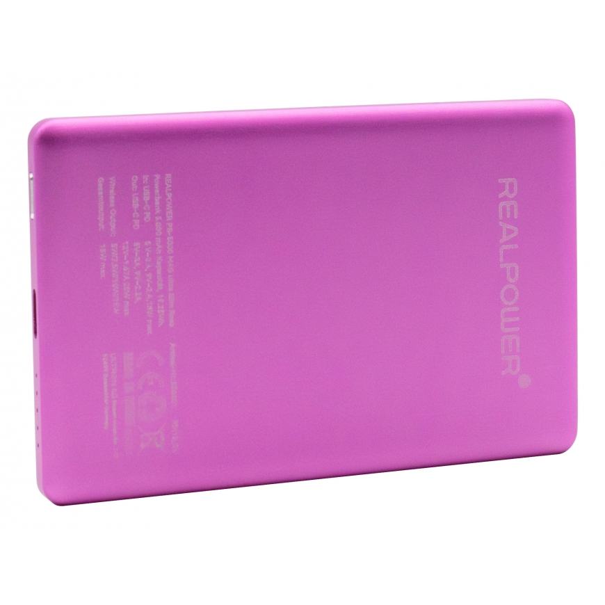 RealPower PB-5000 MAG 5000 mAh Traadita laadimine Roos – 2