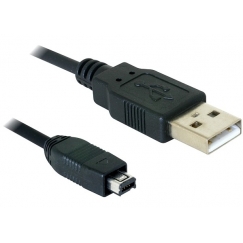 DeLOCK 2.0 mini 4-Pin Hirose 1,5m USB cable 1.5 m USB A USB B Black