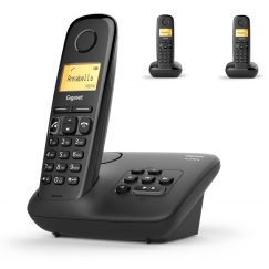 Gigaset A270A Analogais/DECT telefons Zvanītāja ID Melns