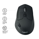 Logitech 910-004791 pele Birojs Labā roka RF bezvadu sakari + Bluetooth Optisks 1000 DPI