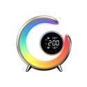 LED naktslampa, modinātājs Immax PEACOCK ar pulksteni, RGB gaismu un USB portu, zelts LED naktslampa, modinātājs Immax PEACOCK ar pulksteni, RGB gaismu un USB portu, zelts