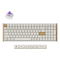 Keychron K4 HE keyboard Gaming USB + RF Wireless + Bluetooth QWERTY White, Wood