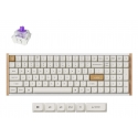 Keychron K4 HE keyboard Gaming USB + RF Wireless + Bluetooth QWERTY White, Wood
