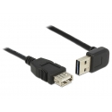 DeLOCK 1m, USB 2.0-A - USB 2.0-A USB kabelis USB A Melns DeLOCK 1m, USB 2.0-A - USB 2.0-A USB kabelis USB A Melns
