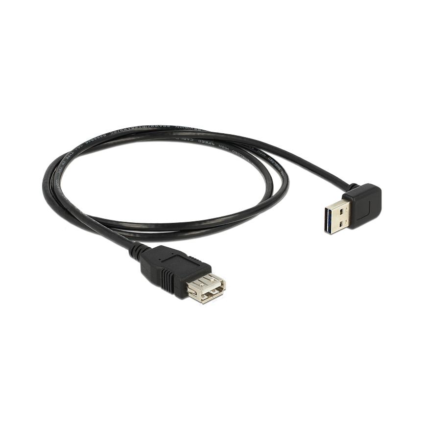DeLOCK 1m, USB 2.0-A - USB 2.0-A USB cable USB A Black – 2