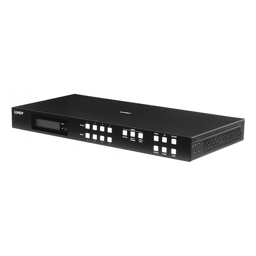 Lindy 4x4 HDMI 4K60 Seamless Multi-View Matrix with Video Wall Scaling – 3