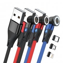 RealPower MagneticCharge3 USB кабель 1 m USB A Черный, Синий, Красный