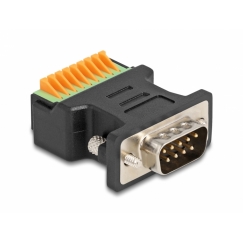 DeLOCK D-Sub 9 male to Terminal Block Adapter with push-button