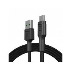 Green Cell KABGC20 USB kabelis USB 2.0 1,2 m USB A Micro-USB B Melns