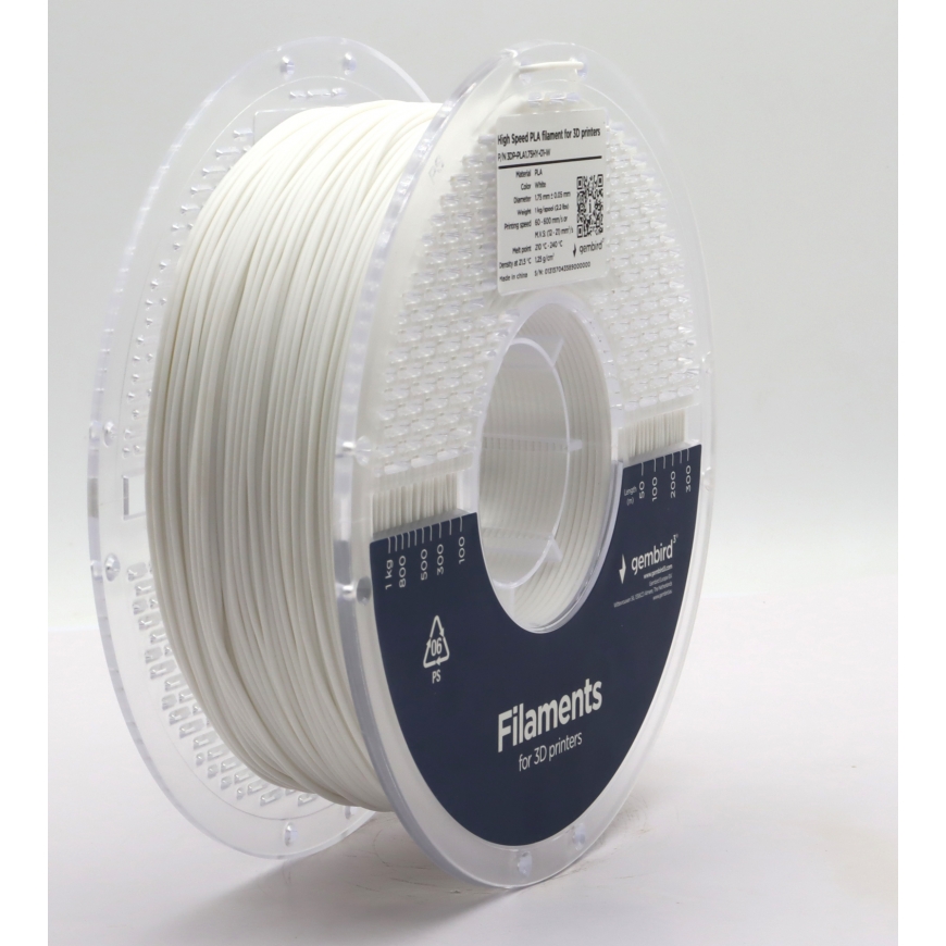 Gembird 3DP-PLA1.75HY-01-W 3D printēšanas materiāls