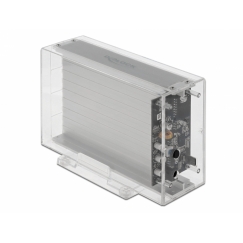 DeLOCK 42624 saugojimo diskų korpusas HDD / SSD aptvaras Permatomas 2.5/3.5"